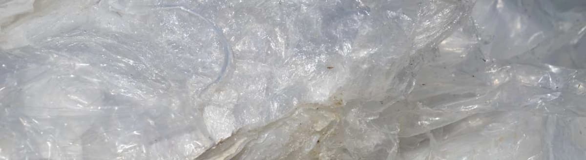 Klar plastfolie. Foto.