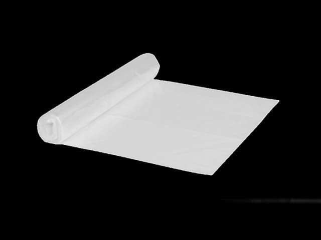 Transparente sekker på rull. Foto.