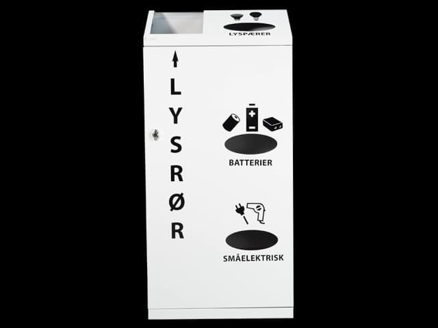 Miljøstasjon for butikk. Foto.