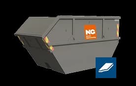 Container 10 m3 åpen (lift), Gips
