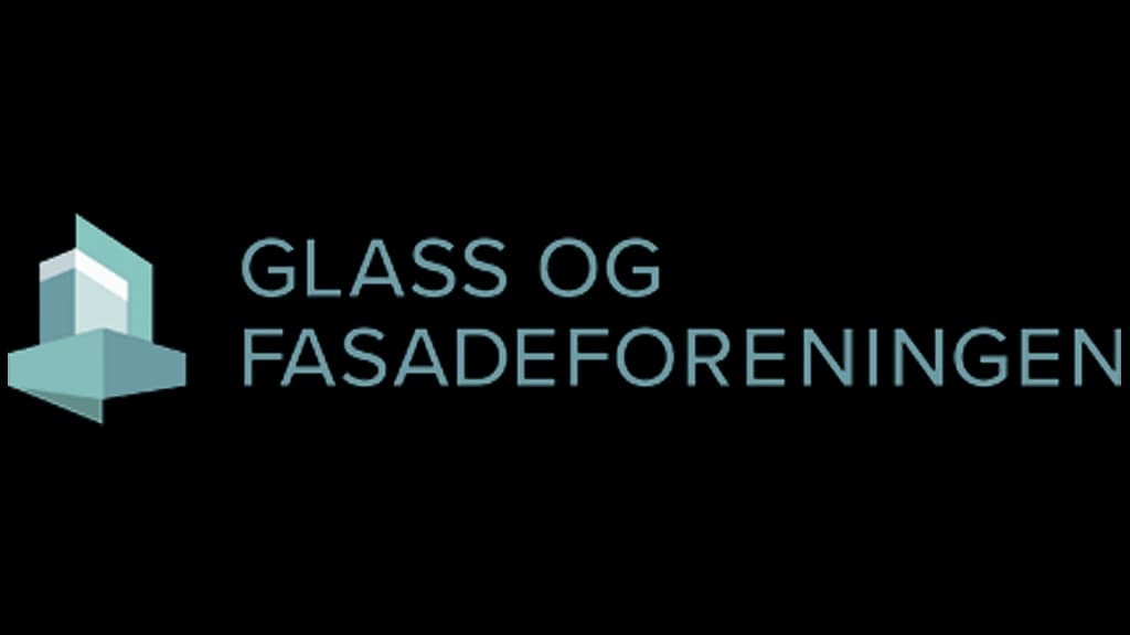 Logo for Glass og Fasadeforeningen. Illustrasjon. 