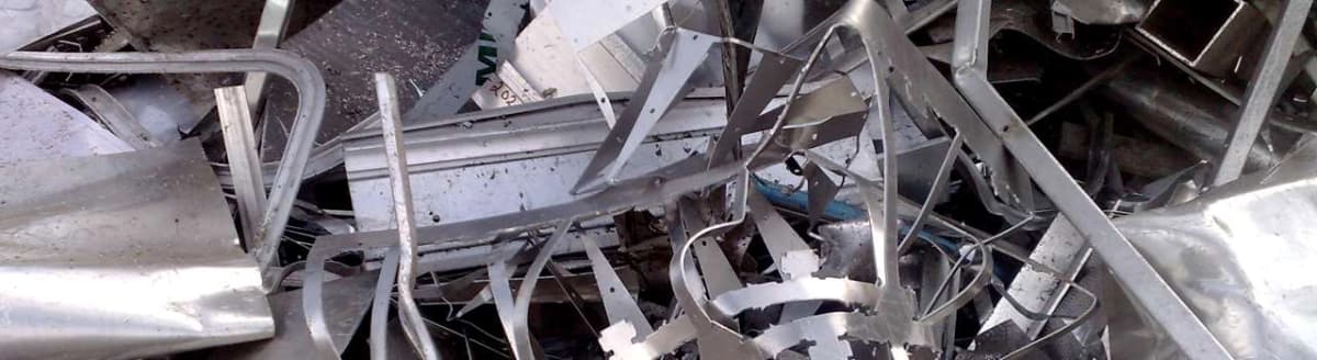 Avfall av aluminium. Foto.