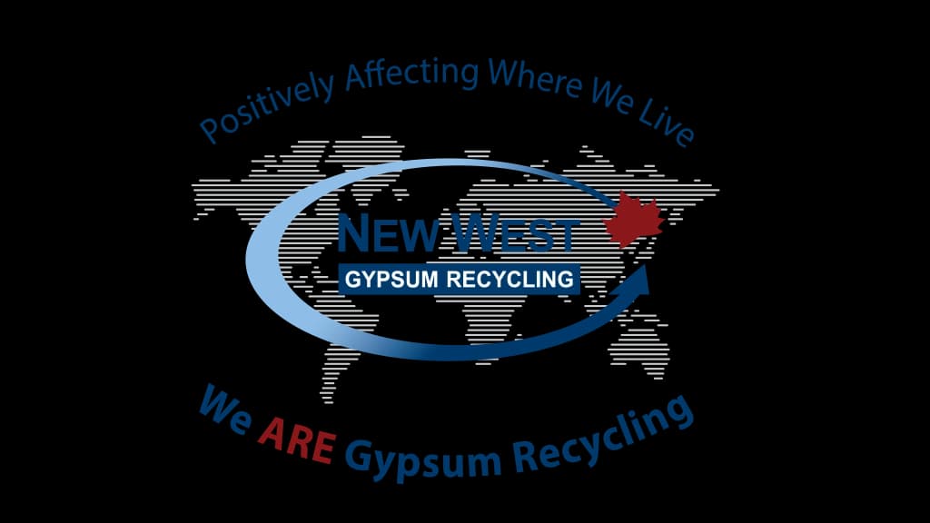 Logo for New West Gypsum Recycling. Illustrasjon.