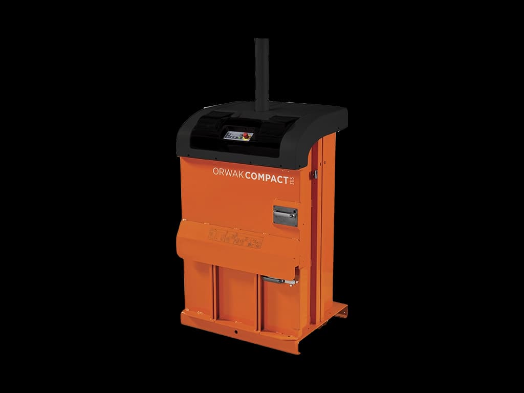 Emballasjepresse Orwak Compact 3115. Foto.