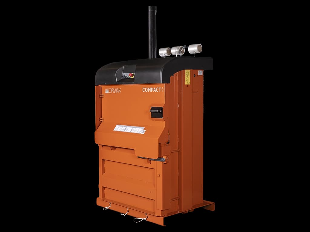 Emballasjepresse Orwak 3120 Compact. Foto.