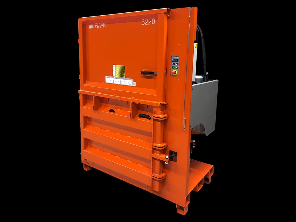 Emballasjepresse Orwak 3220 Compact. Foto.