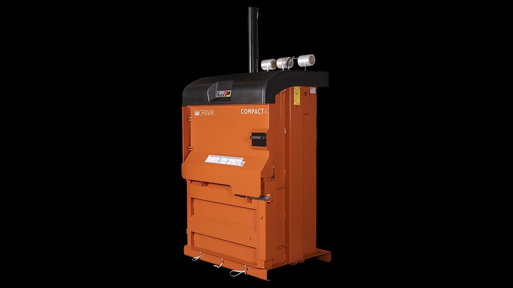 Emballasjepresse Orwak 3120 Compact. Foto.