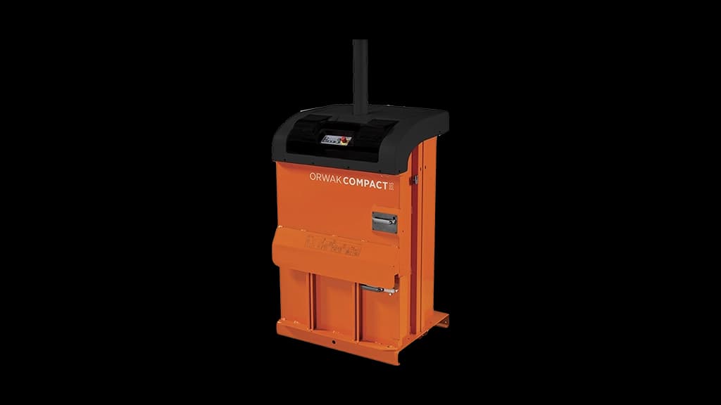 Emballasjepresse Orwak 3115 Compact. Foto.