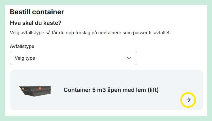 Bilde som viser hvor man kan finne mål på containere. Illustrasjon.